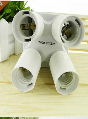 Base 4 In 1 E27 Base Bulb Adapter Holder Socket Splitter 1
