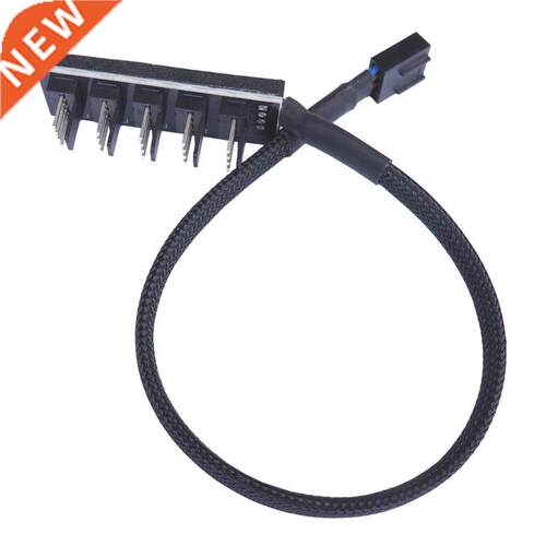 5-Way 4Pin CPU Power Cable Hub CPU Cooler Case PWM Cooling F