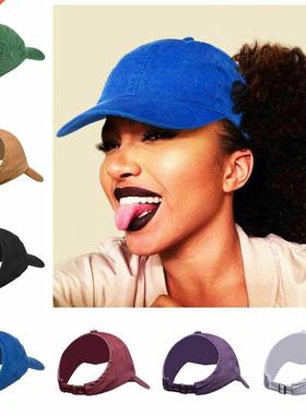 Hair Messy Bun tail Baseball Hat Puff tail High Messy Bun Ca