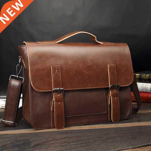 Crazy Horse Artificial Leather Business Handbag Laptop Brief