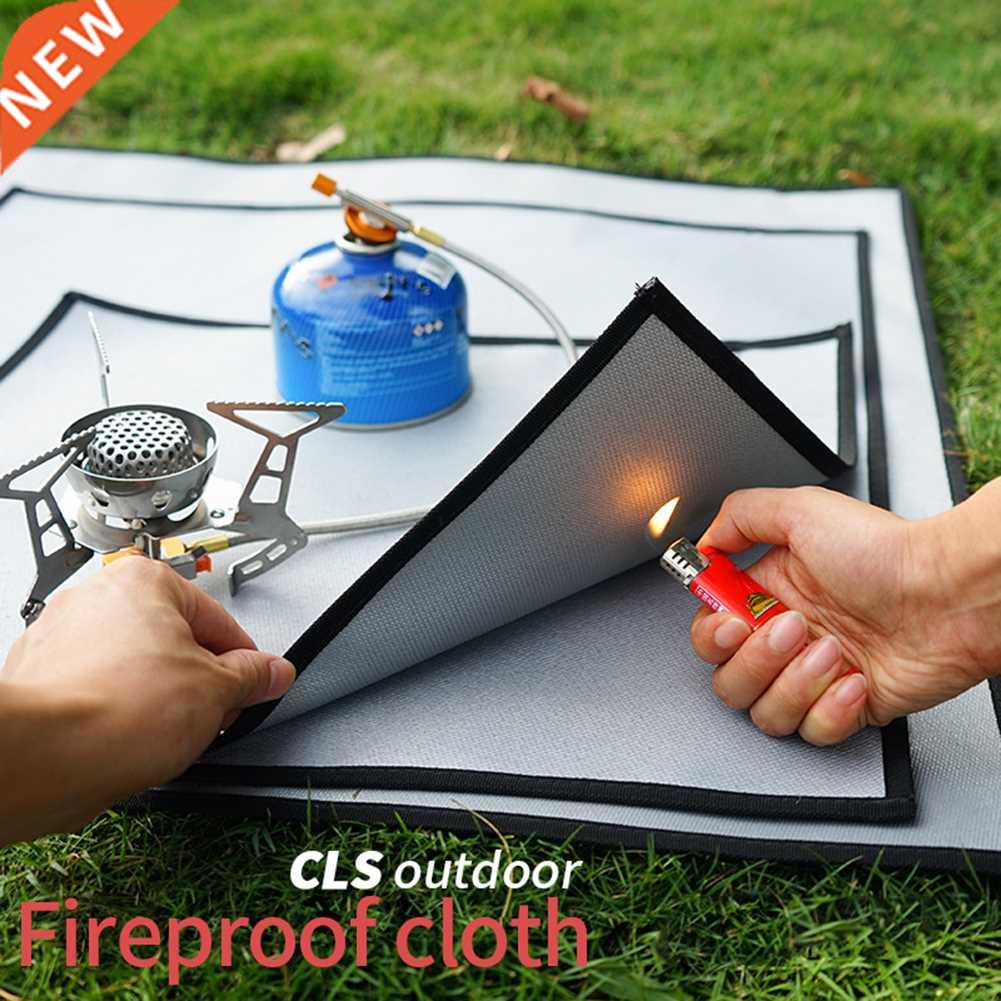 S/M/L BBQ Camping Fireproof Grill Mat Cloth Flame Retardant
