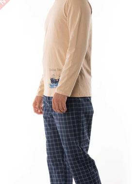 2 Pieces Cotton Sleepwear Set for Men - Nightgowns Pyjamas S