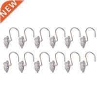 Decorative Crystal Heart Shape Shower Hooks Rust Resistant