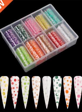 1 Box Leaf Nail Sticker Long Lasting Manicure Sticker