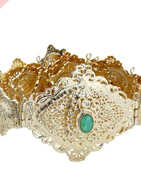 Sunspicems 2021 Golden Algeria Morocco Caftan Belt For Women