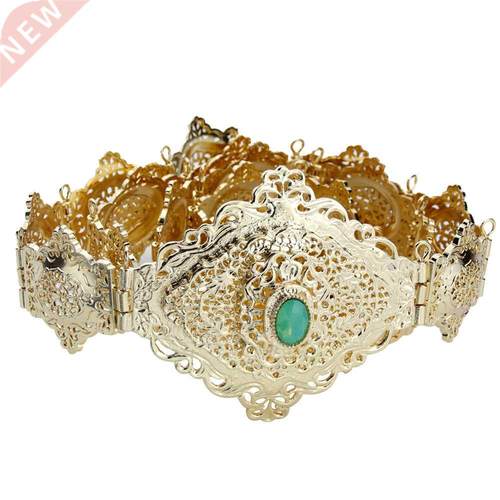 Sunspicems 2021 Golden Algeria Morocco Caftan Belt For Women