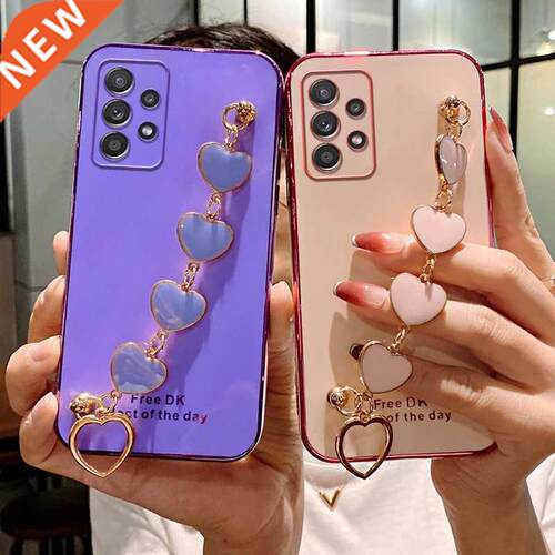 Love Heart Bracelet Phone Case For Samsung Galaxy A2 A52 A7