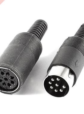 10x Pair Black DIN 8 Pin Female + Male Plug Socket Audio AV