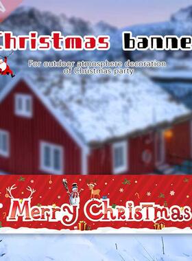 180x40cm Christmas Banner Background Cloth 100D Polyester Cl