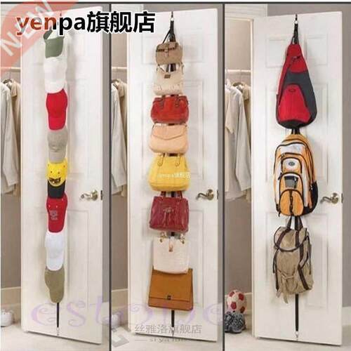 Adjustable Over Door Straps Hanger Hat Bag Coat Clothes Rack