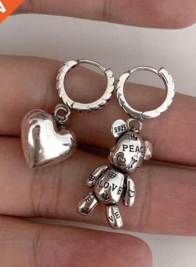 Women Prevent Allergy Silver Color Hoop Earrings Vintage Acc