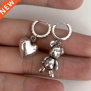 Women Prevent Allergy Silver Color Hoop Earrings Vintage Acc