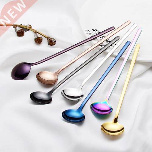 1PC Stainless Steel Coffee Spoon Kitchen Plating Long Handle