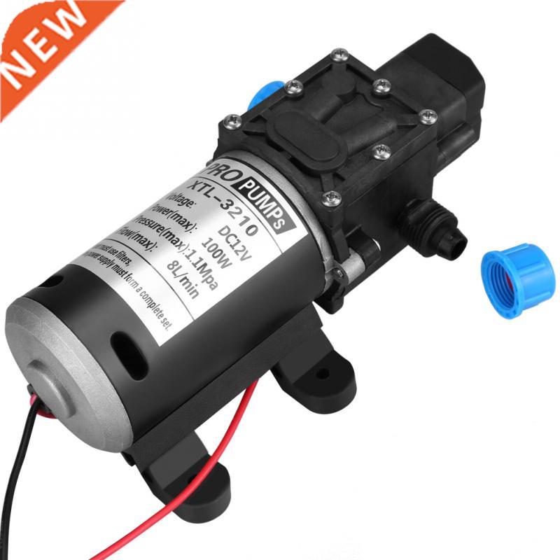 12V 100W Water Pump 8L/Min 160Psi Pressure Diaphragm Self Pr