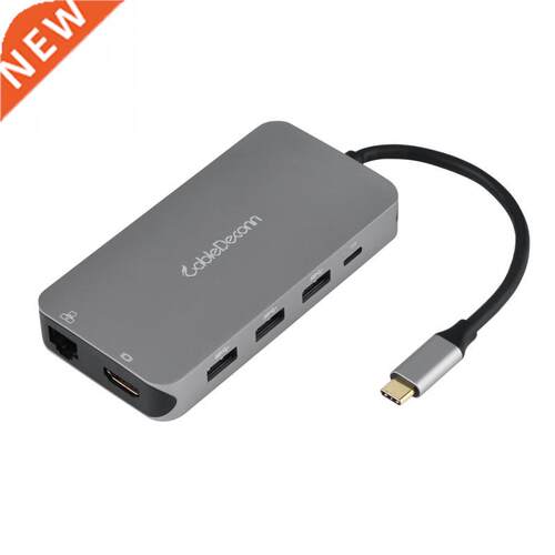 Type-C 9-in-1 Hub to HDMI Rj45 Lan Adapter USB 3.0 USB-C Cha