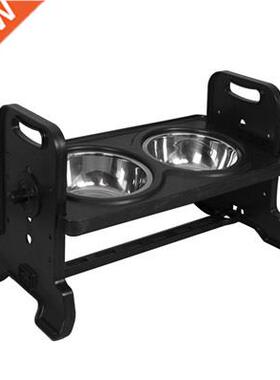 Double Dog Bowls Adjustable Heights Pet Dog Feeding Dish
