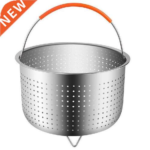 Kitchen Stainless Steel Steamer Basket with Handle for