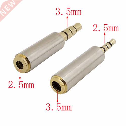 1Pcs Metal 2.5mm Male to .5mm Female Audio Stereo Adapter