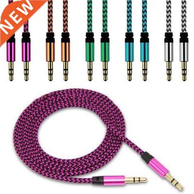 Nylon Kabel Audio Cable NEW 3.5mm Jack Male to Male Aux Cabl