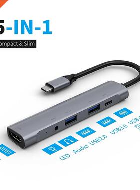5 in 1 USB C Hub Type C to HdMI 4K USB 3.0 2.0 60W USB PD Ch