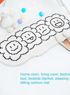 Floor Mat Lovely Polyester Facial Expression Pattern Absorbe