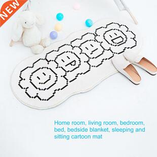 Floor Mat Lovely Polyester Facial Expression Pattern Absorbe