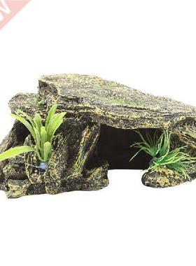 Aquarium Resin Amphibians Tortoise Basking Island Turtle