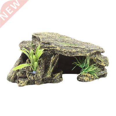 Aquarium Resin Amphibians Tortoise Basking Island Turtle