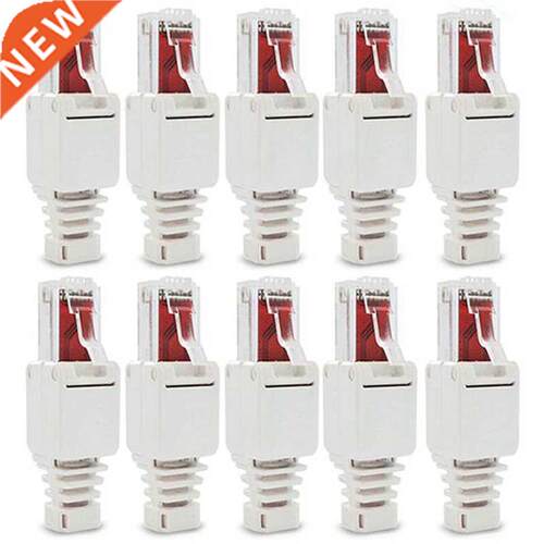 12 X Network Plug Tool-Free RJ45 CAT6 LAN UTP Cable Plug Wit