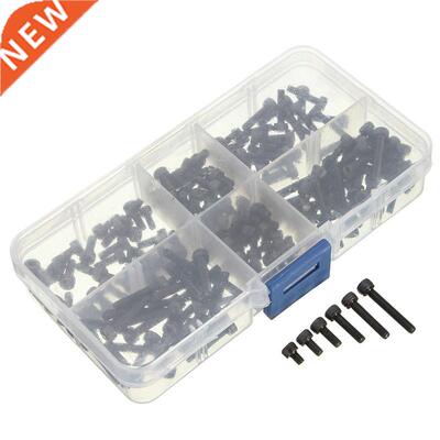 180pcs M3CH6 M3 4/6/8/12/16/20mm Black Carbon Steel Allen Bo
