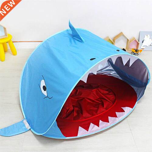 Children Cartoon Shark Beach Tent Portable Folding Swimming
