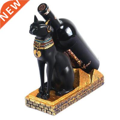 Egyptian Cat God Wine Rack Black Cat Retro Wine Rack Resin