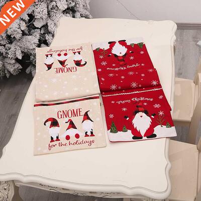 Christmas Dining Table Runner Faceless Elderly Tablecloth De