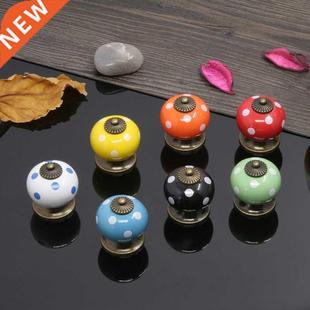 Ladybug Drawer Handle Retro Wardrobe Round Single Hole Europ