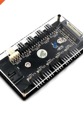 PWM Fan Hub CPU Cooling 10 Way 12V LED 3 / 4Pin Fan Splitter