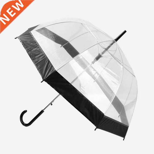 Transparent Long-handle Rain Umbrella Ultra Light Women