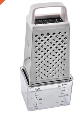 Box Grater Container 4 Sided Blades Stainless Steel Manual H