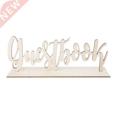 Cute Wooden Guestbook Sign Table Labels Sign Stand Wedding P