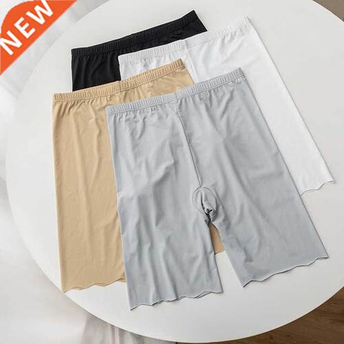 Women Safety Short Pants Summer Seamless Ice Silk High Waist