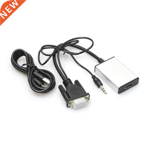 Full HD 1080P VGA To HDMI Converter Adapter+ USB Audio Cable