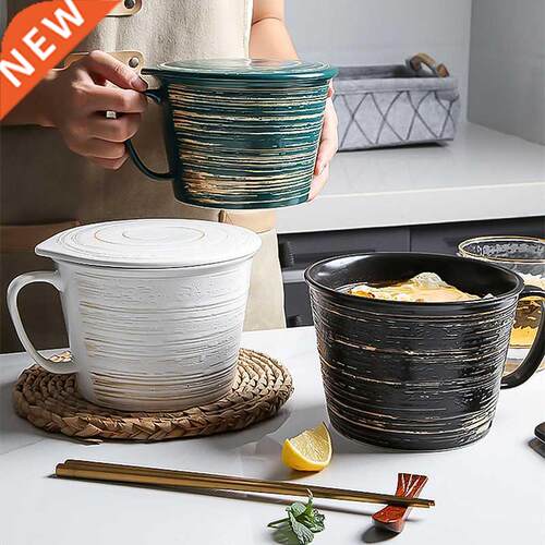 Ceramic mug creative breakfast cereal bowl glass milk hose