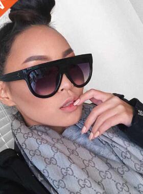Flat Top Overszed Women Sunglasses Retro Sheld S Luxy