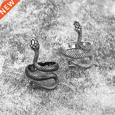 1 Piece European New Retro Punk Exaggerated Spirit Snake Rin