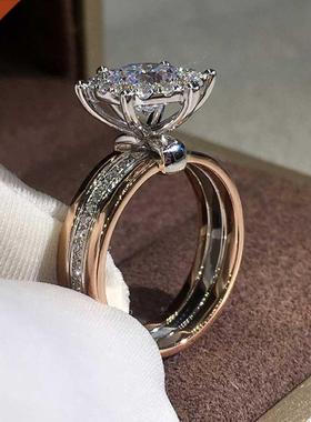 Huitan Classic 4 Claws Design Bridal Engagement Wedding Ring