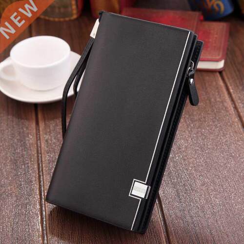 Original Luxury Brand Men's Wallet Business Striped Clutch L
