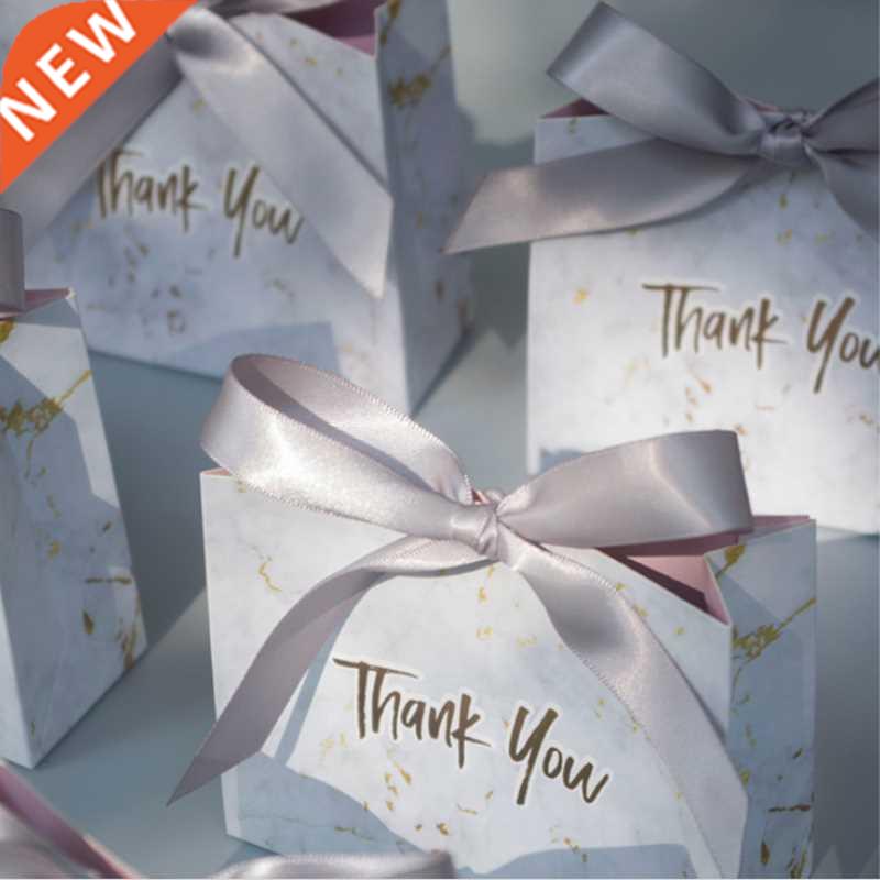 New Creative Mini Grey Marble Gift Bag Box for Party Baby Sh