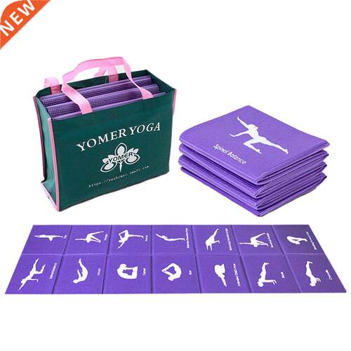 Folding Yoga Mat, PVC Yoga Mats, Portable Thick Non-slip