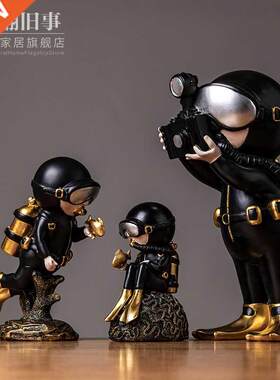 Nera diver Figurine Mestiere Ornamenti Decorativi Per La