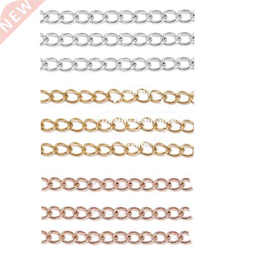 50pcs Stainless Steel 5cm Welded Extension Chain Gold Neckla