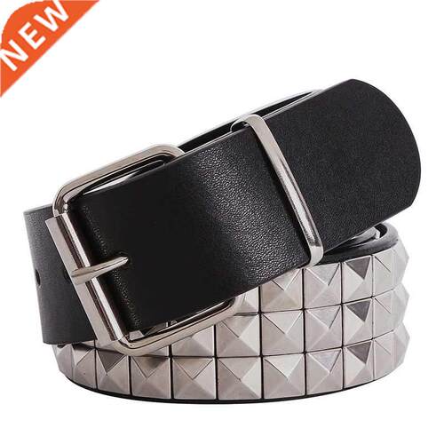 Shiny Pyramid Fashion Rivet Belt Men&Women's